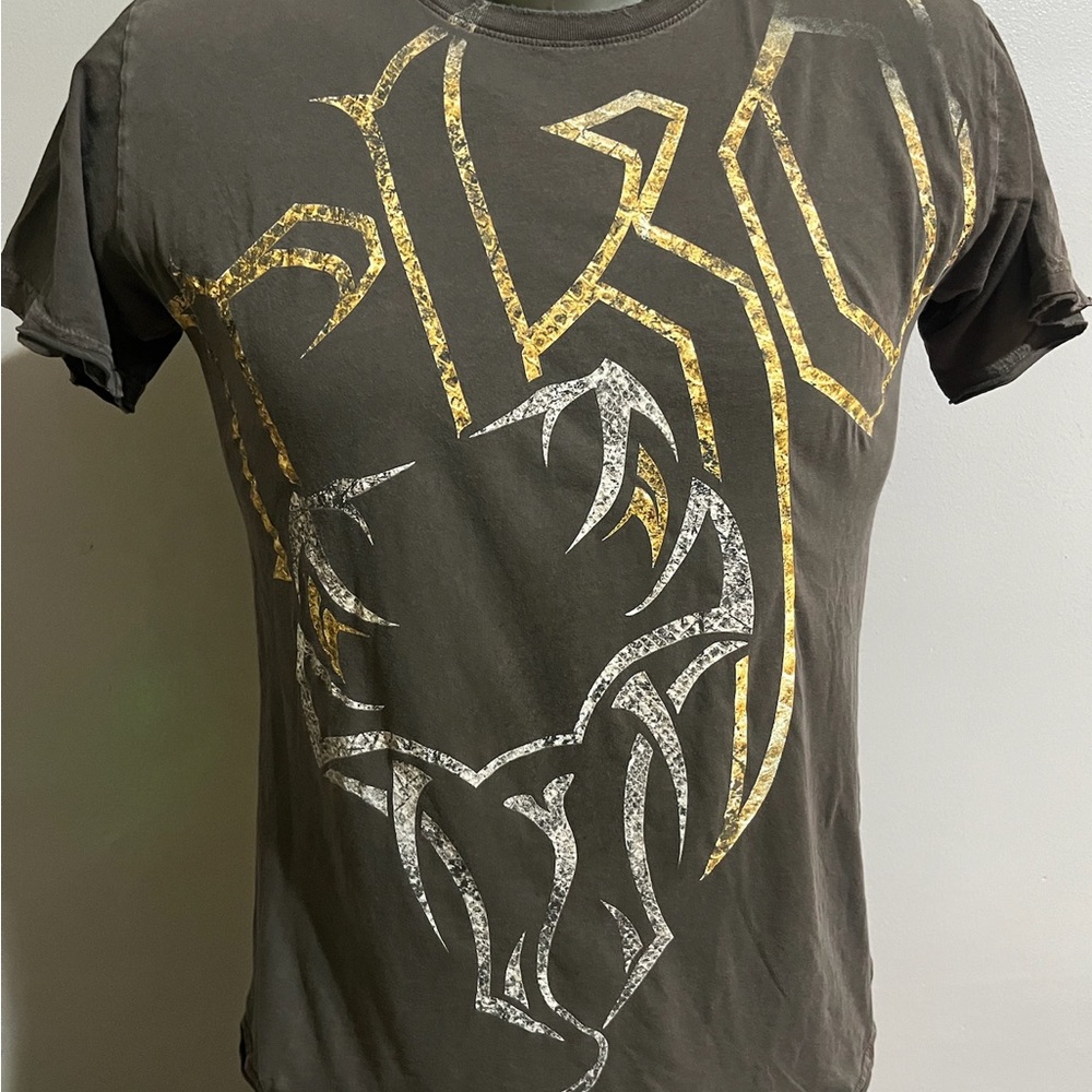Randy Orton RKO Graphic T-Shirt in Black and Gold
